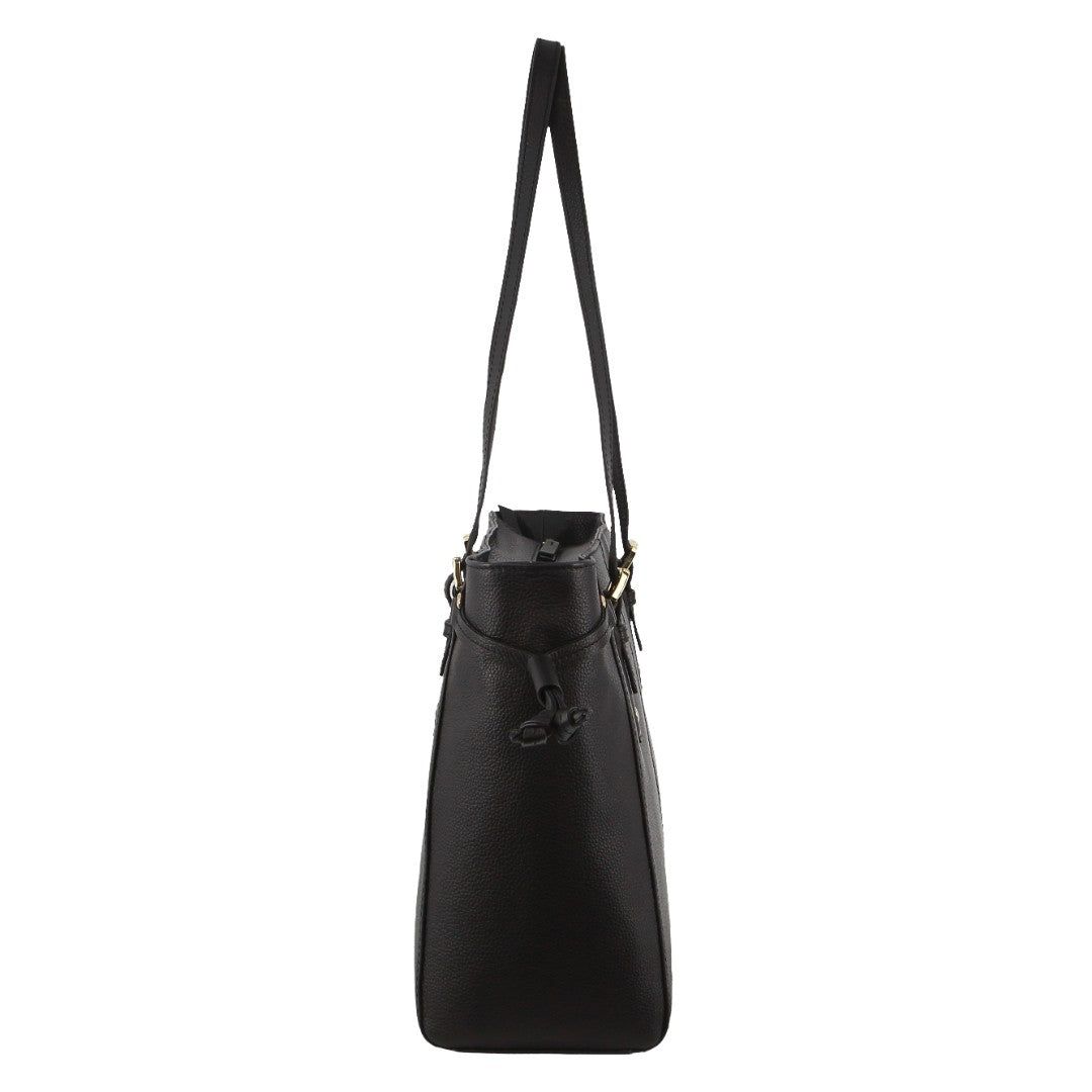 Pierre Cardin Leather Tote Bag Black | 283679-ZWJ