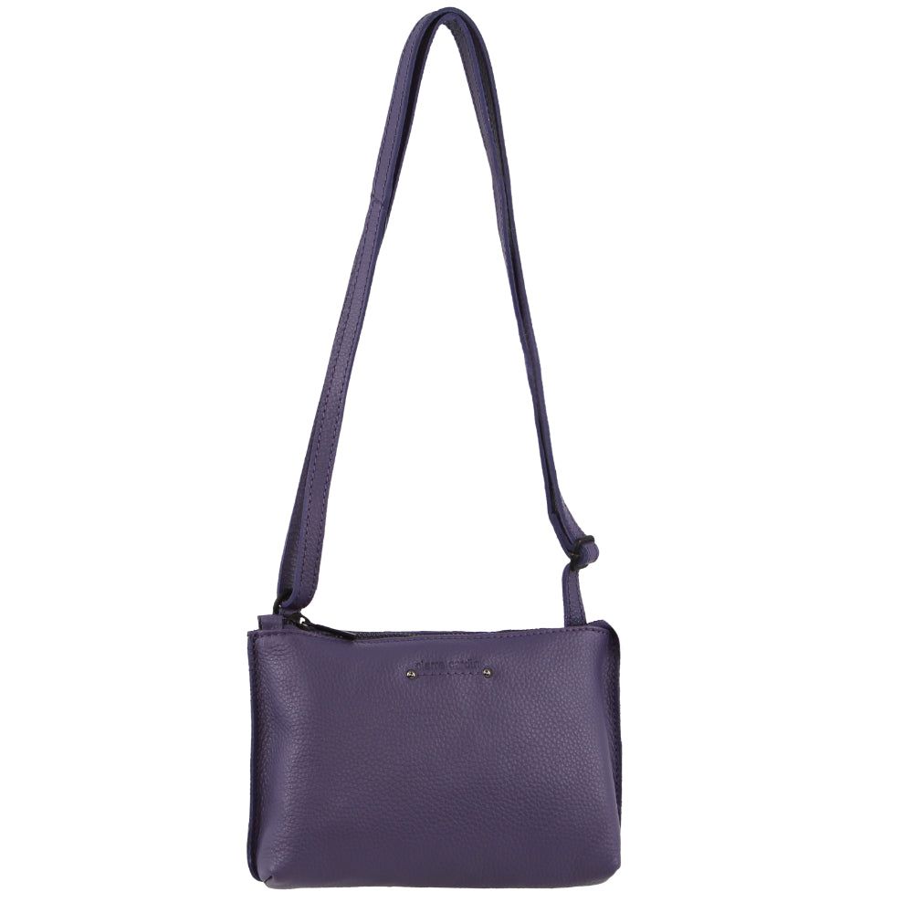 Pierre Cardin Leather Trendy Cross-Body Bag Purple | 745126-ETO