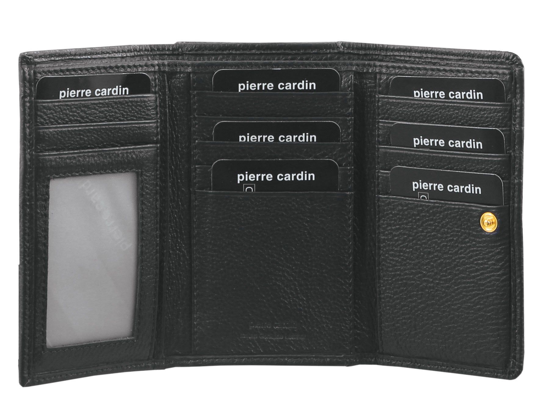 Pierre Cardin Leather Tri-Fold Wallet Black | 863251-QBC