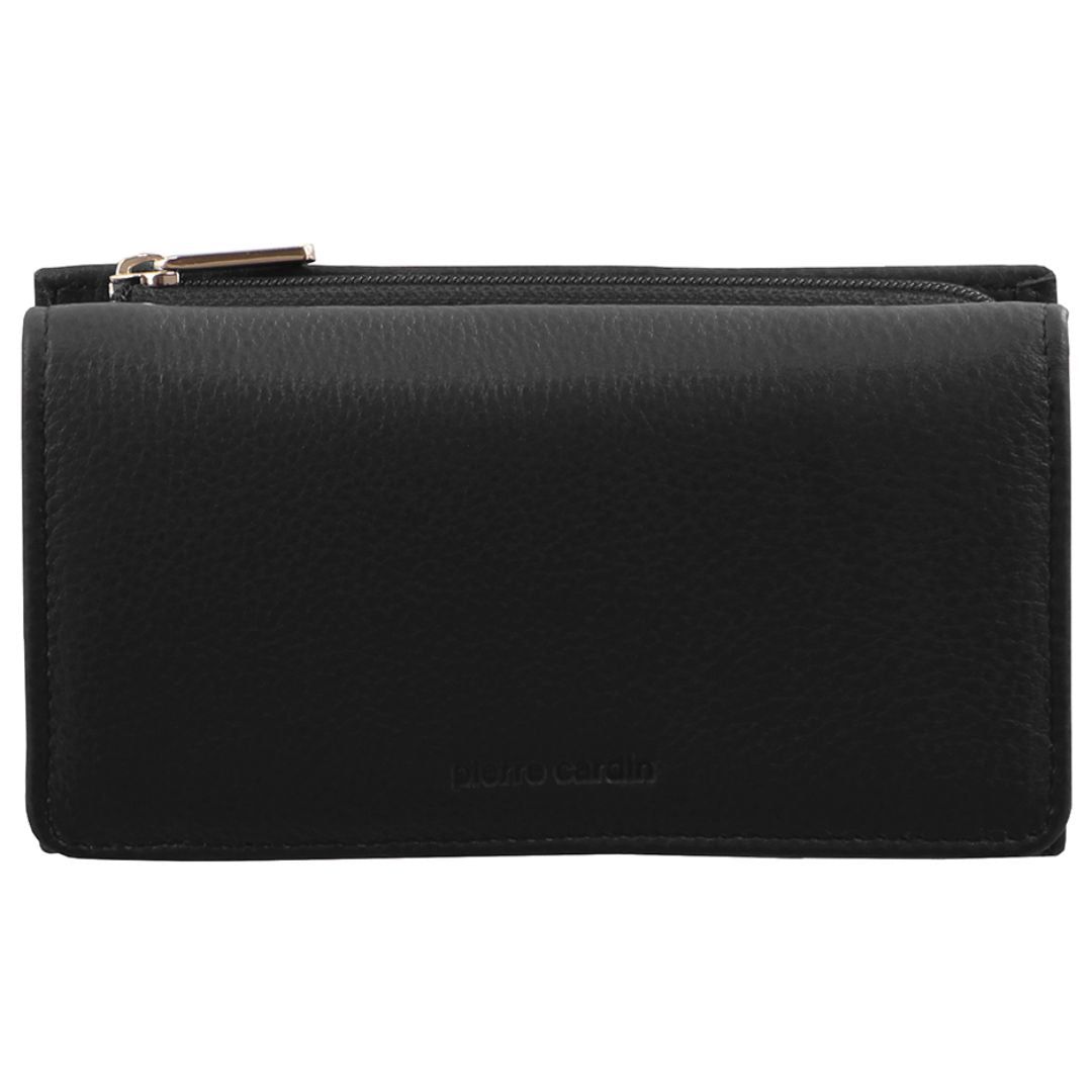 Pierre Cardin Leather Tri-Fold Wallet Black | 863251-QBC