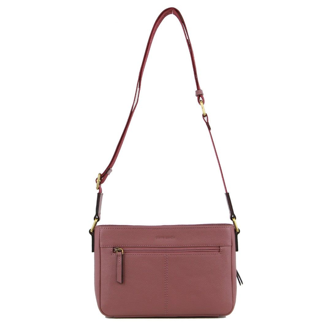 Pierre Cardin Leather Webbing Strap Crossbody Bag Rose | 768452-MBU