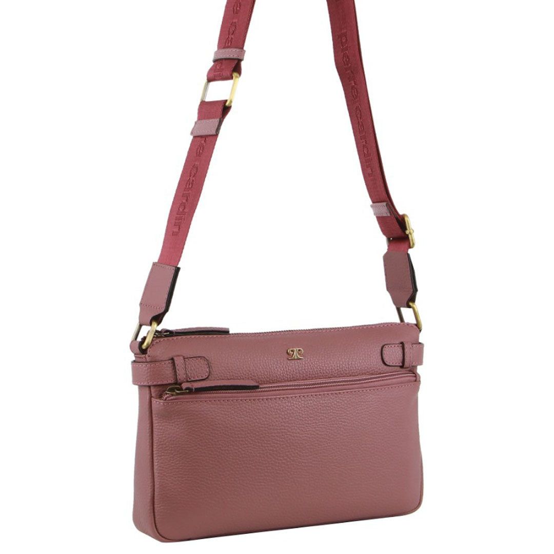 Pierre Cardin Leather Webbing Strap Handbag Rose | 246109-YQT