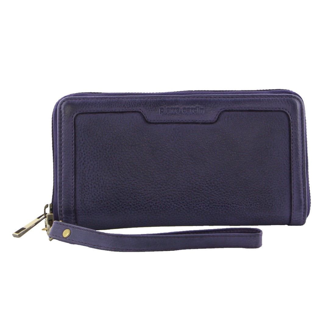 Pierre Cardin Leather Zip around wallet w Wristlet Purple | 697401-ODS