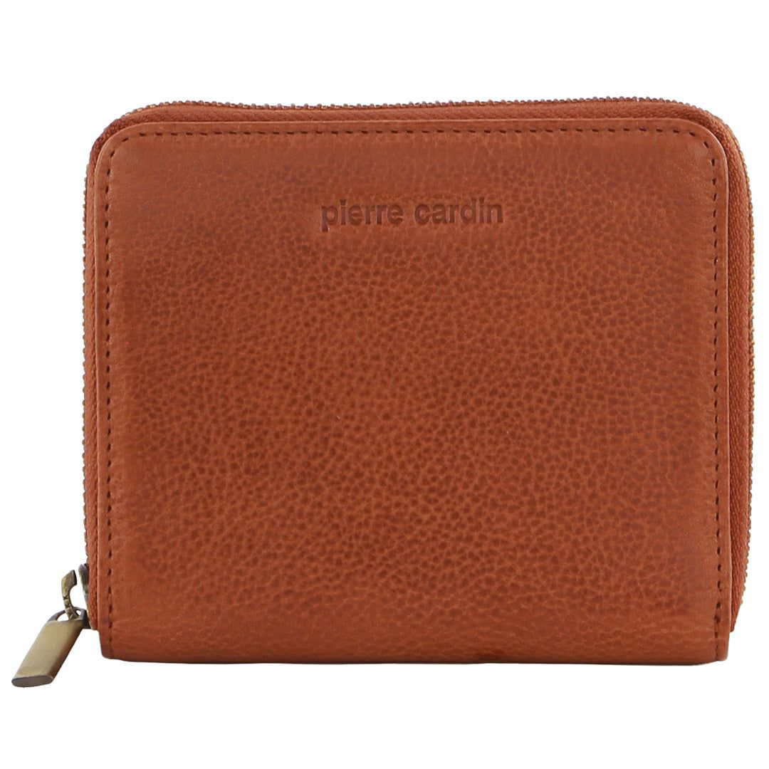 Pierre Cardin Leather Zip around wallet Brown | 816729-UVJ