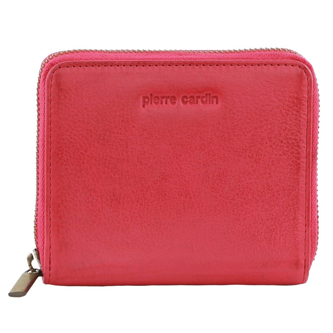 Pierre Cardin Leather Zip around wallet Pink | 349760-XGB