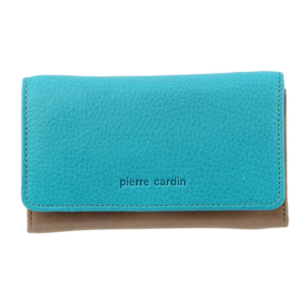 Pierre Cardin MultiColour Leather Tri-Fold Wallet Turquoise | 085923-CSY