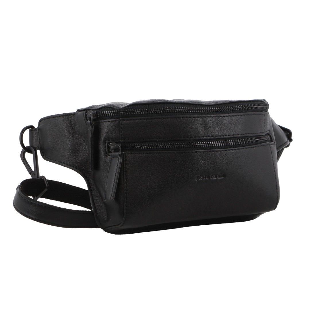 Pierre Cardin Pirre Cardin Leather 3-Way Sling Bag Black | 879610-CYS