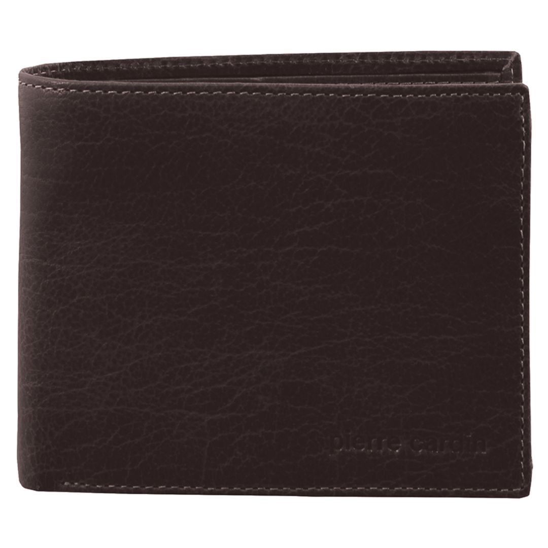 Pierre Cardin Rustic Leather Bi-Fold Wallet Brown | 209478-VUP