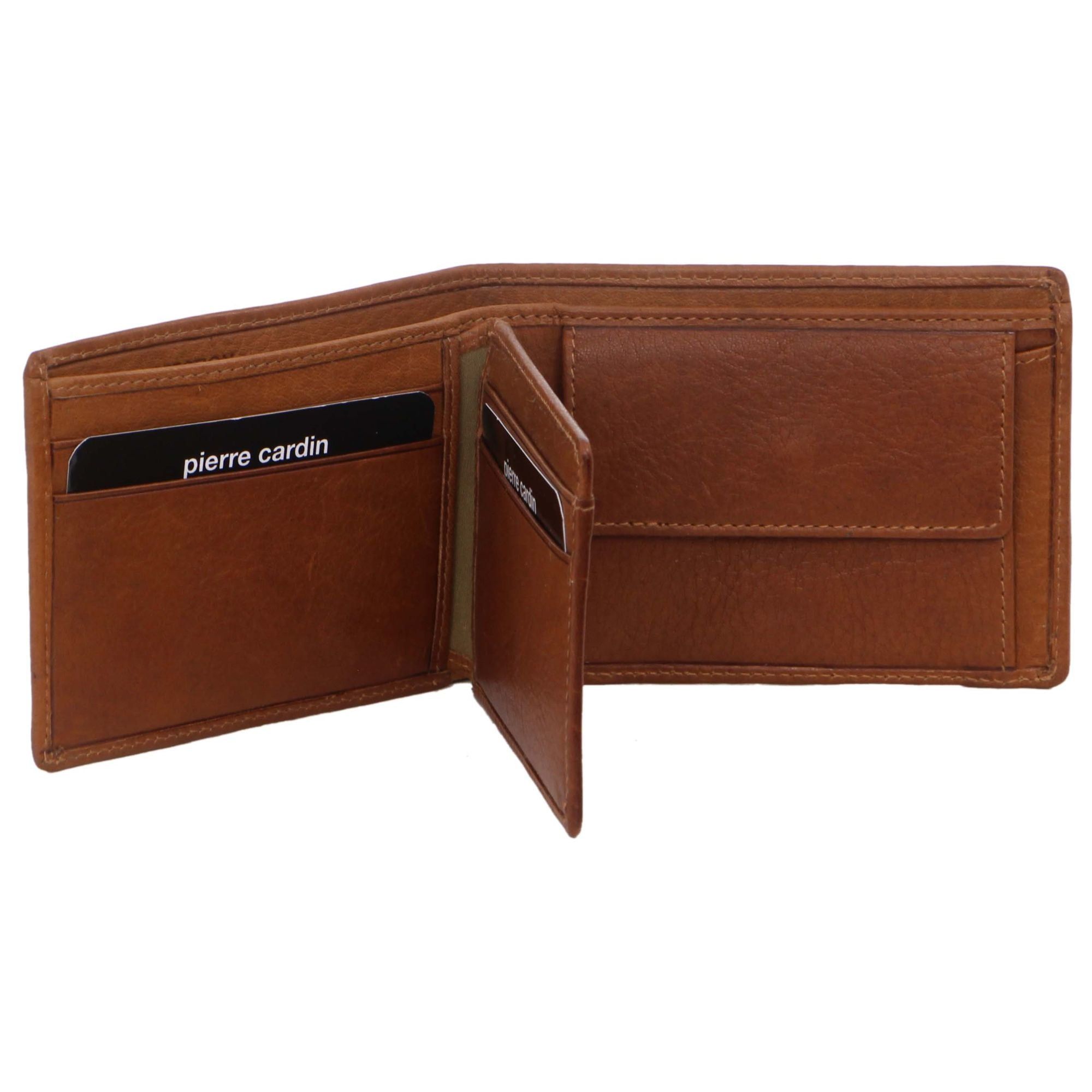 Pierre Cardin Rustic Leather Bi-Fold Wallet Brown | 231789-KPE