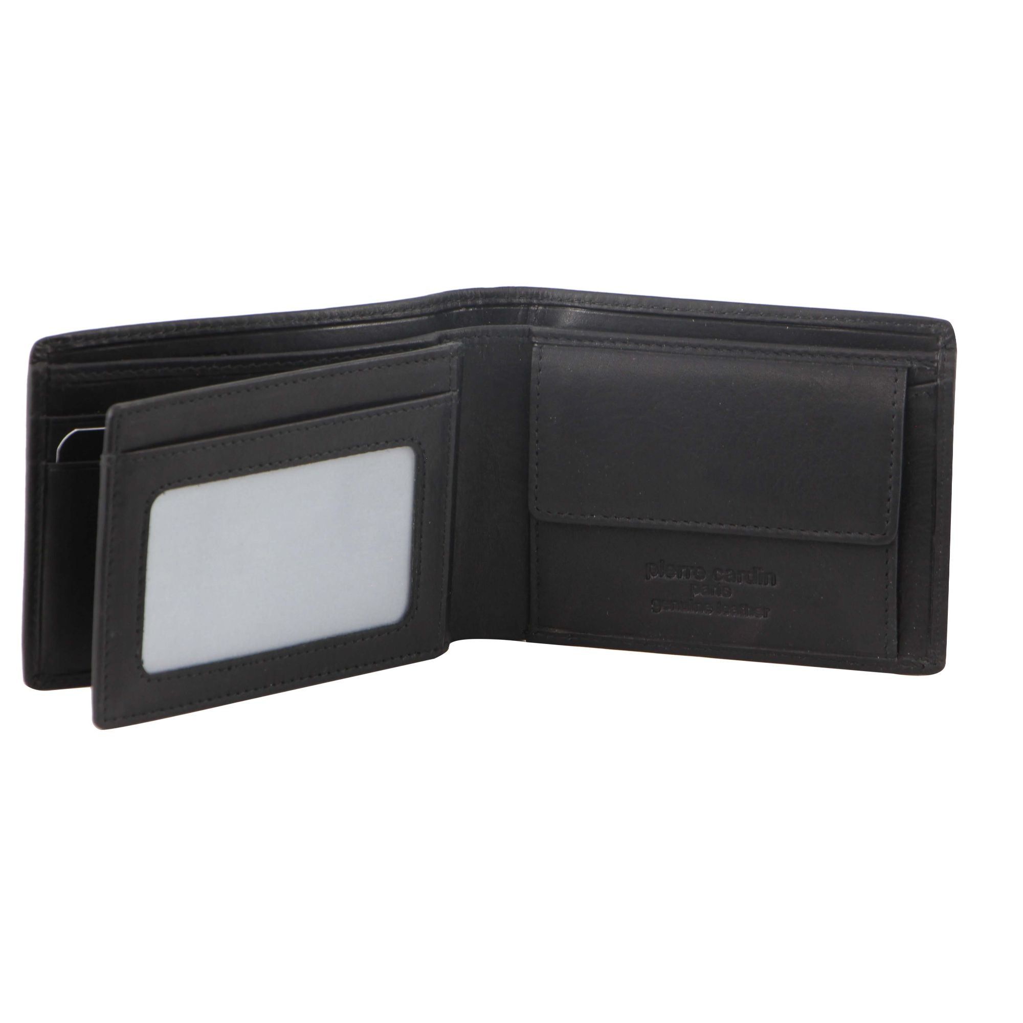 Pierre Cardin Rustic Leather Bi-Fold Wallet Black | 385691-CZM