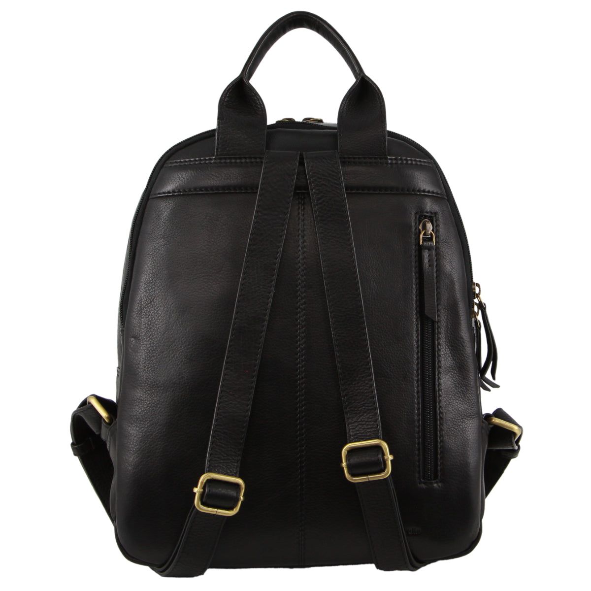 Pierre Cardin Rustic Leather Business Backpack Computer Bag Black | 201875-CYX