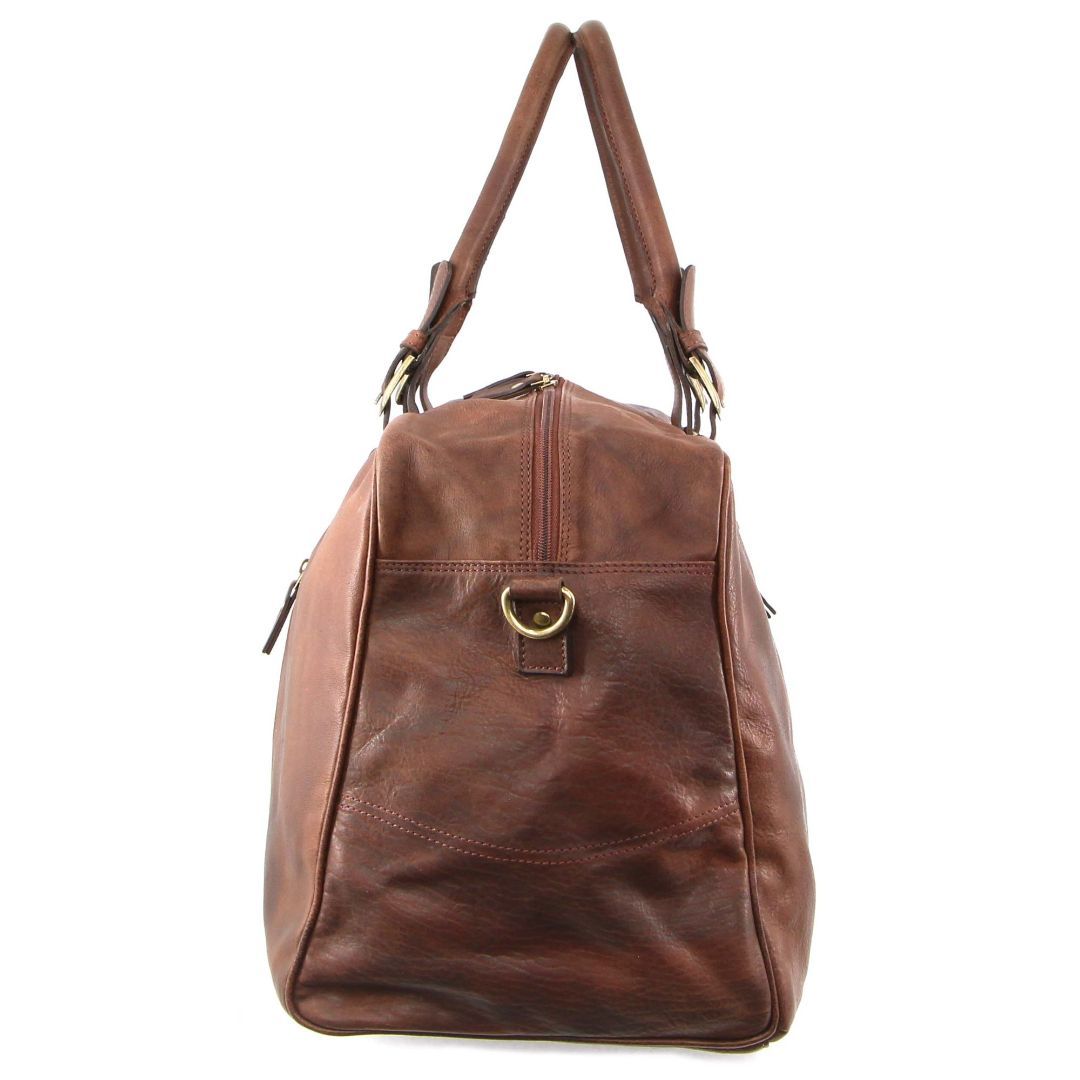 Pierre Cardin Rustic Leather Business Overnight Bag Chocolate | 849152-GJP