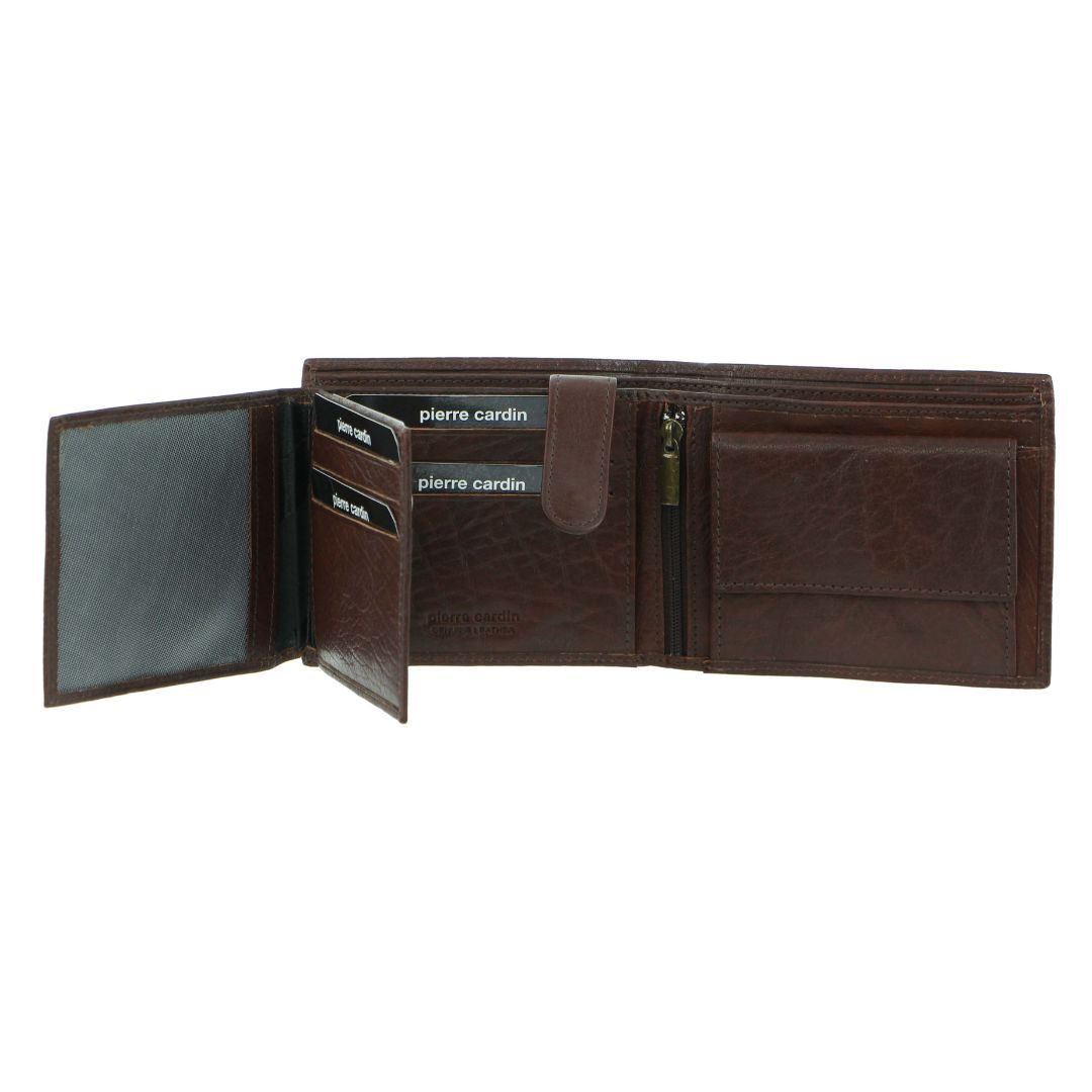 Pierre Cardin Rustic Leather Tri-Fold Wallet Brown | 745813-RLP