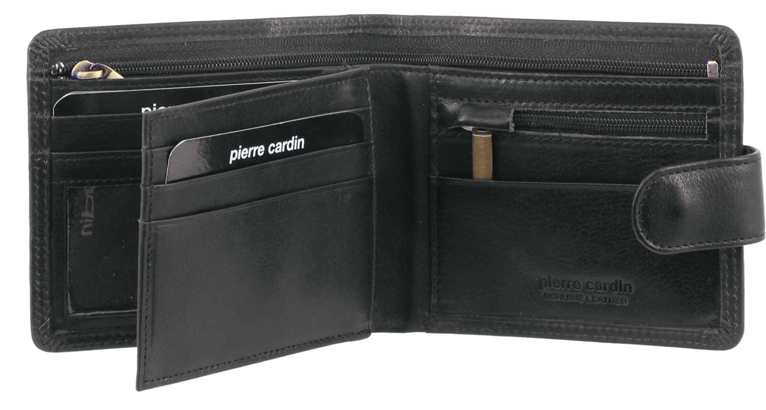 Pierre Cardin Rustic Leather Wallet Black | 074968-MUC