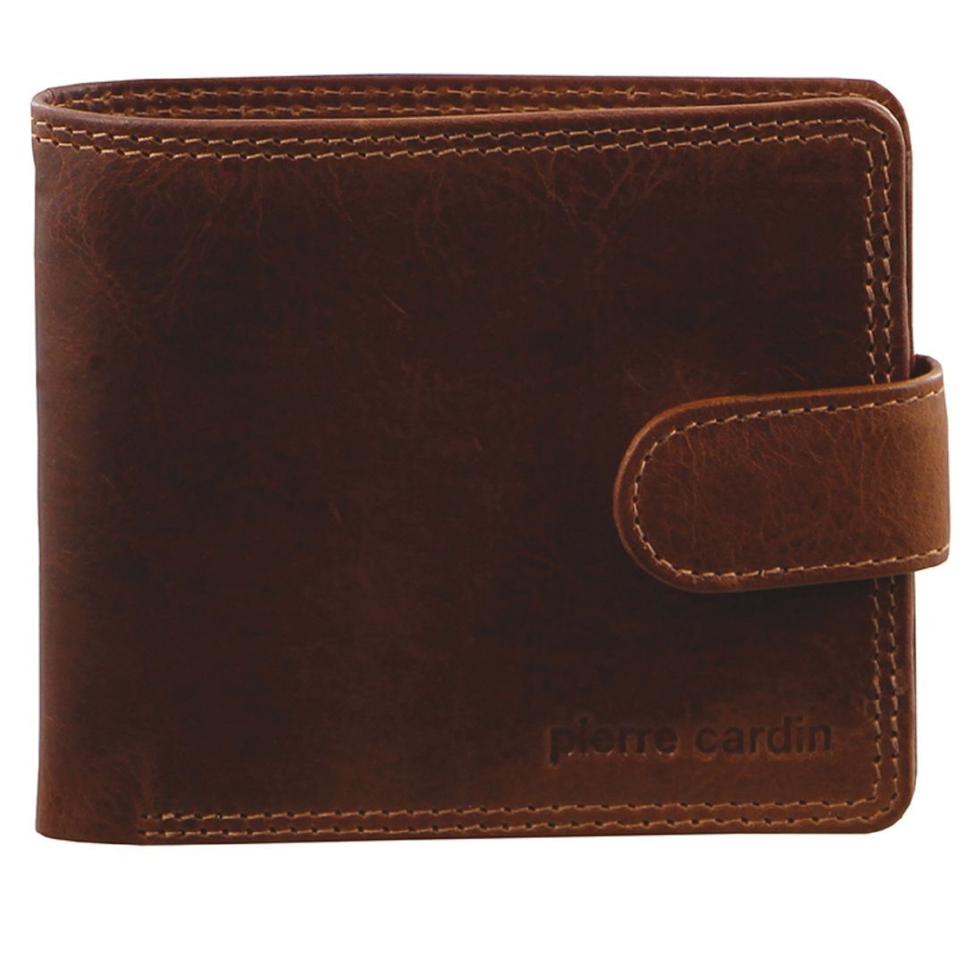 Pierre Cardin Rustic Leather Wallet Black | 074968-MUC