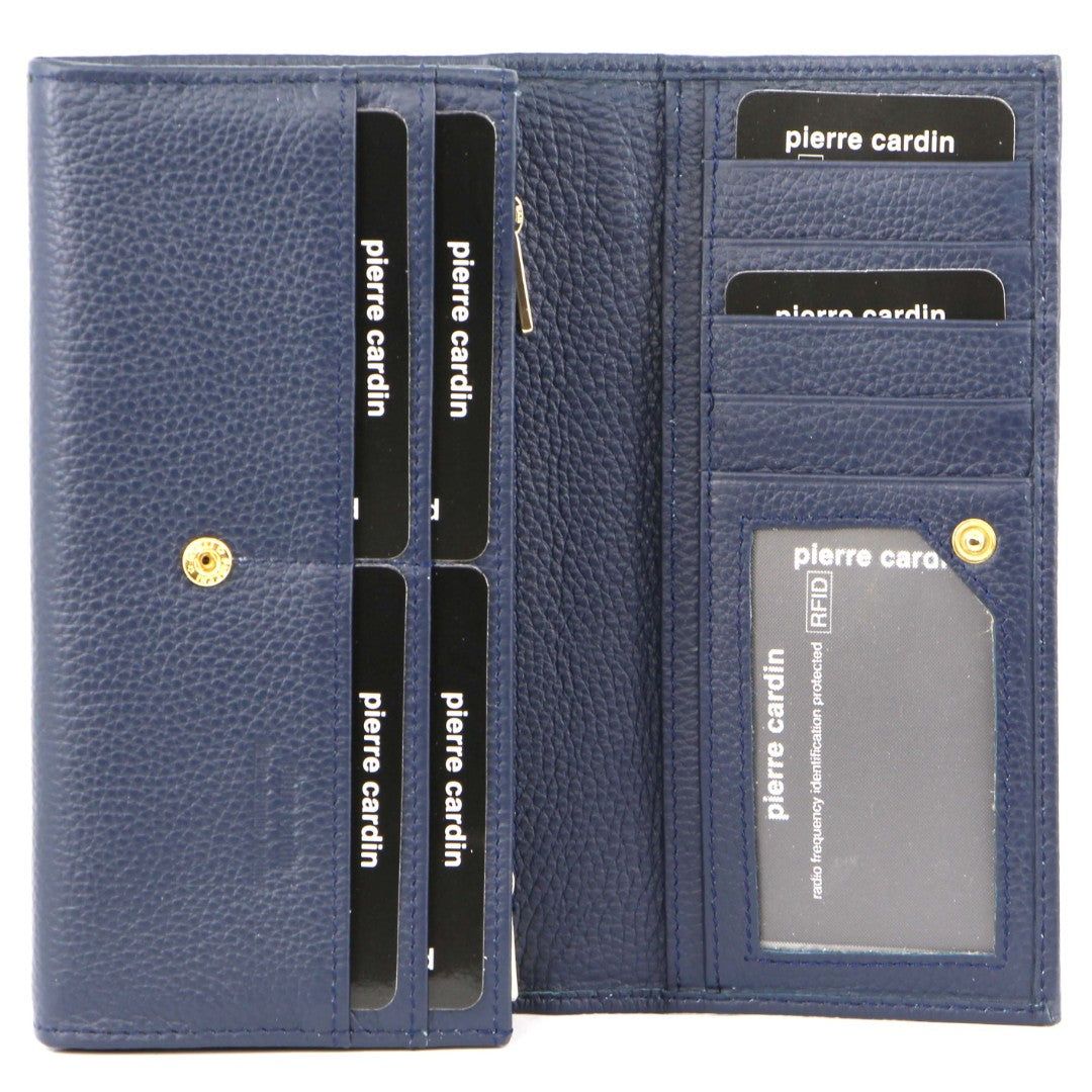 Pierre Cardin Rustic Leather Wallet Navy | 269853-PLI