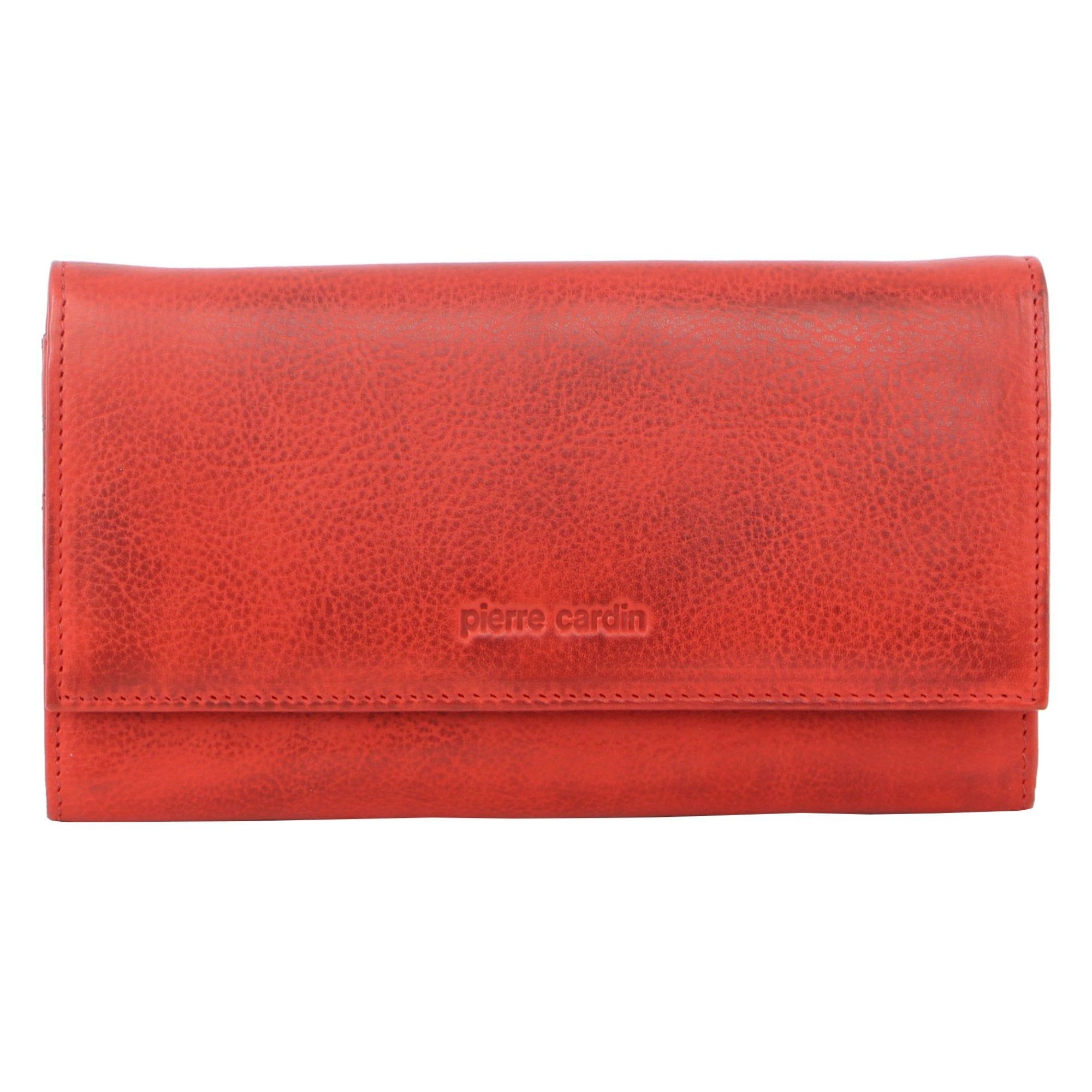 Pierre Cardin Rustic Leather Wallet Red | 683420-TEA