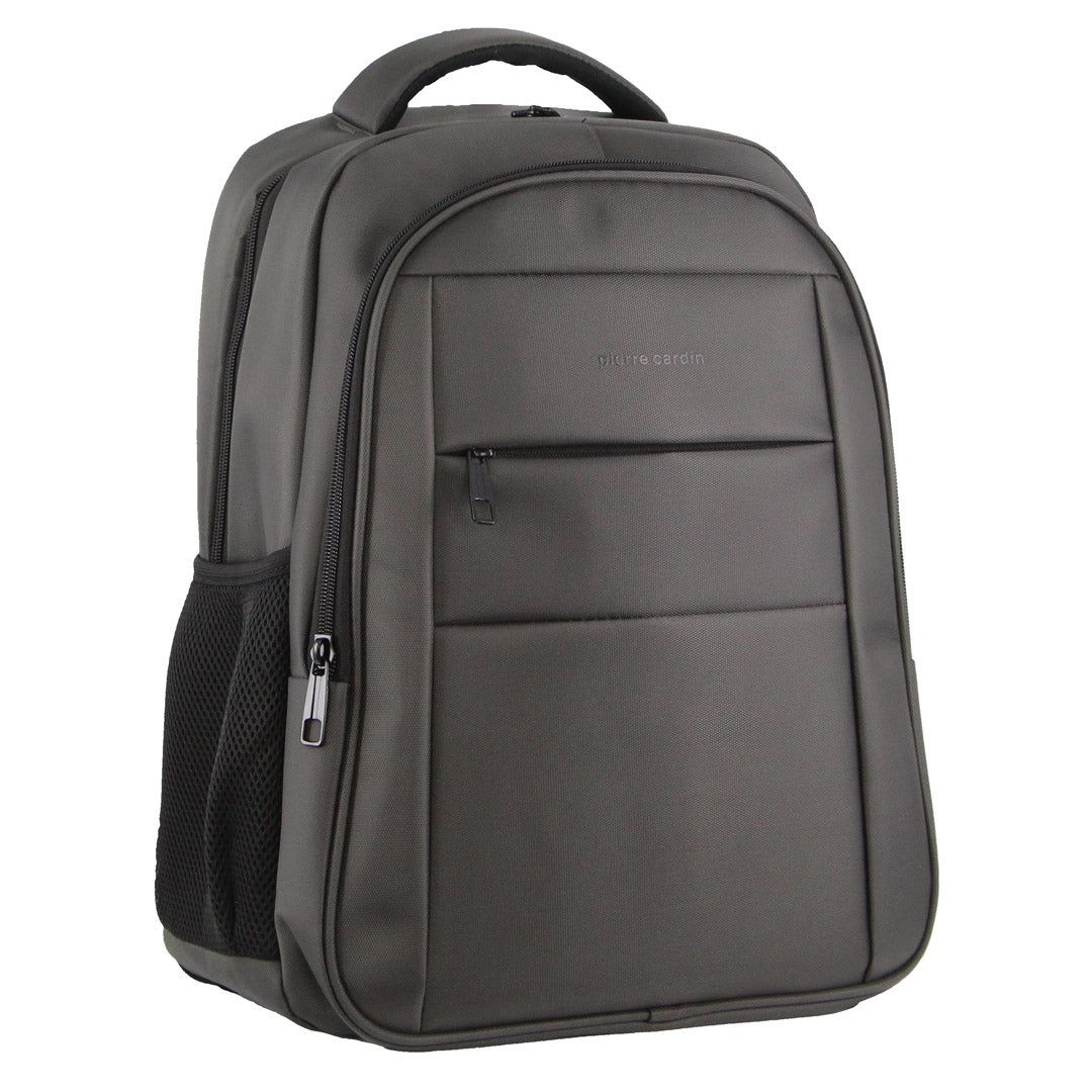 Pierre Cardin Travel & Business Backpack with Built-in USB Port Grey | 325189-BSQ