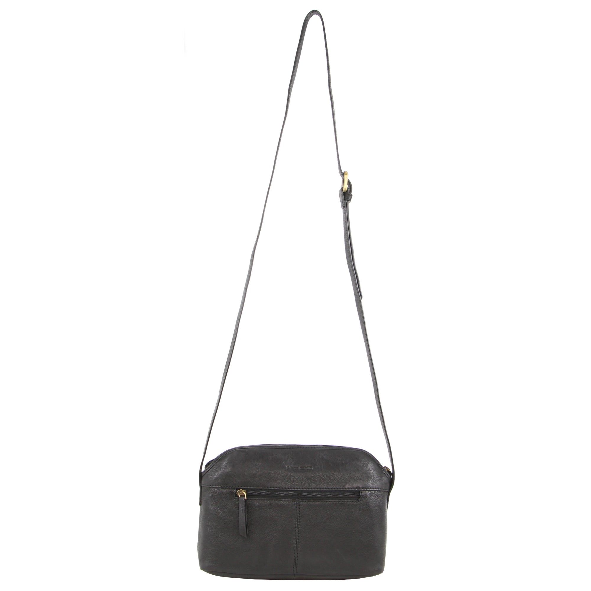 Pierre Cardin Woven Embossed Leather Cross-Body Bag Black | 160832-NVX