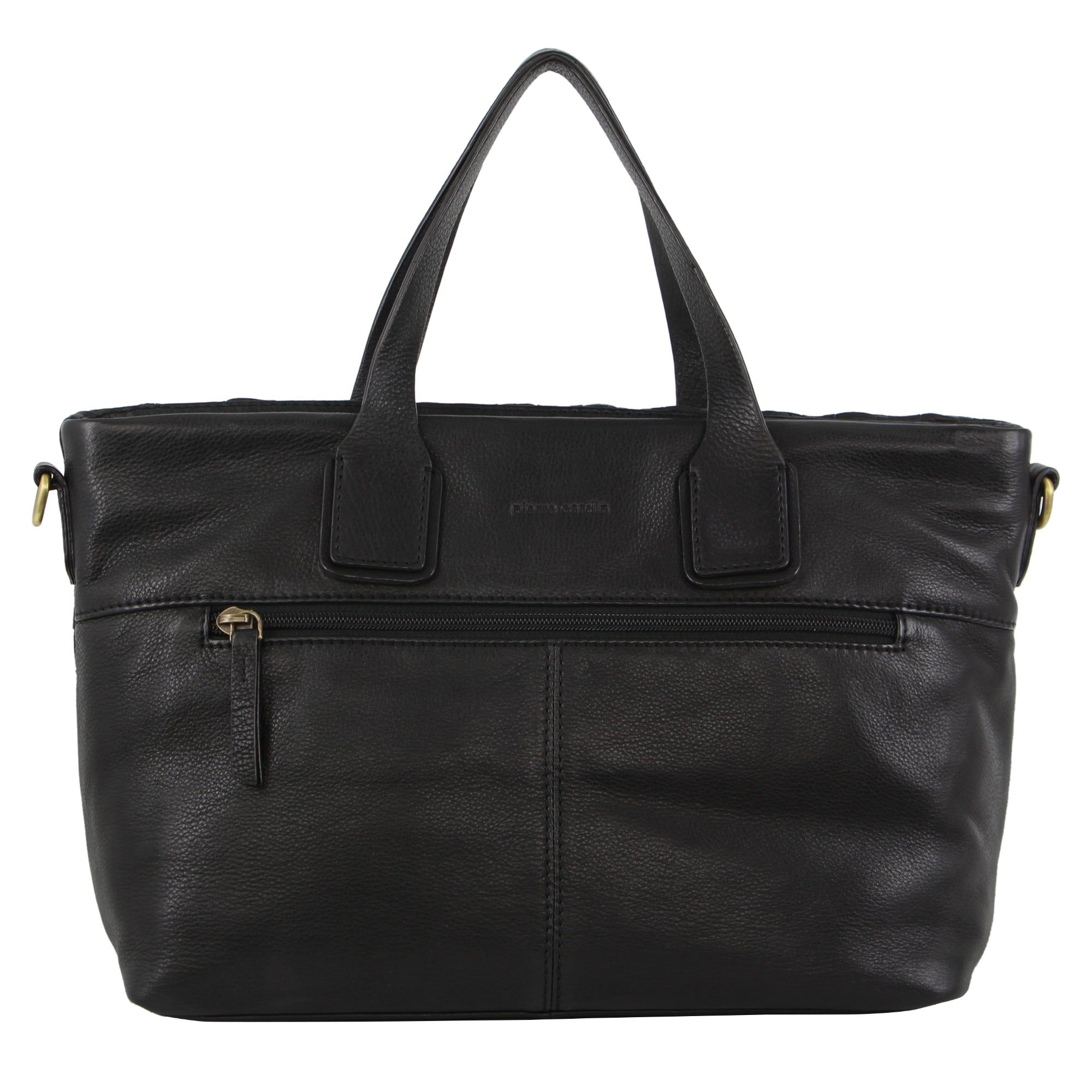 Pierre Cardin Woven Embossed Leather Tote Bag Black | 837524-SZP