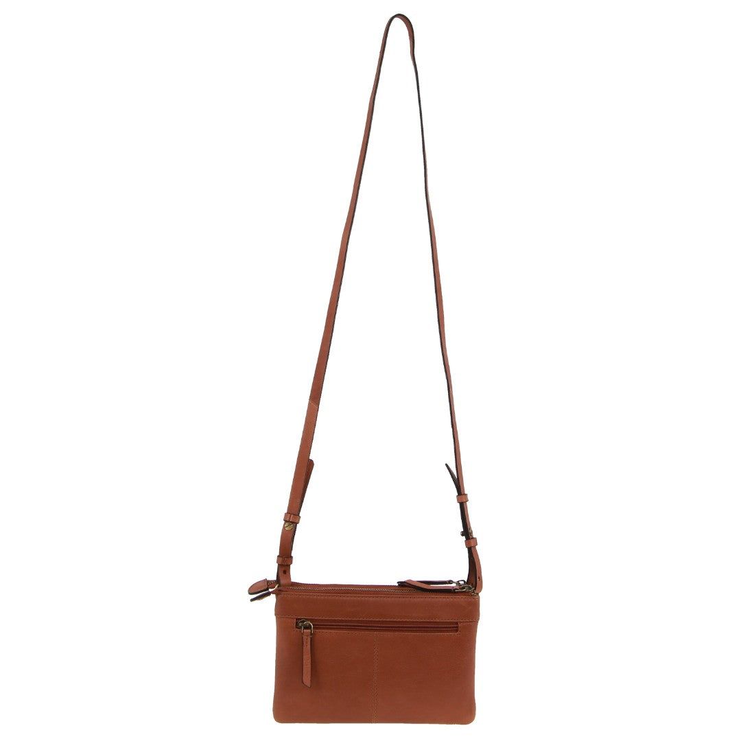 Pierre Cardin leather Pleated-Design Cross-Body Bag Brown | 081236-UGB